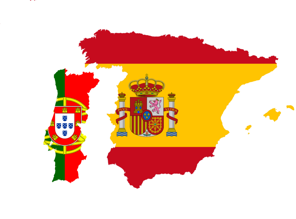 Arroyo Vino Tent Event Exploring Spain And Portugal Arroyo Vino   Iberian Peninsula Flag Map 1024x758 